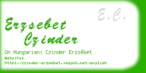 erzsebet czinder business card